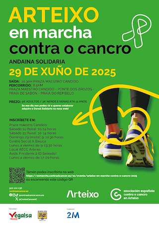 Fechas, información, programa, cartel, imágenes, mapa y ubicación de En Marcha Contra o Cancro  en  Arteixo
