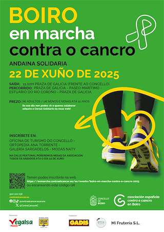Fechas, información, programa, cartel, imágenes, mapa y ubicación de En Marcha Contra o Cancro  en  Boiro