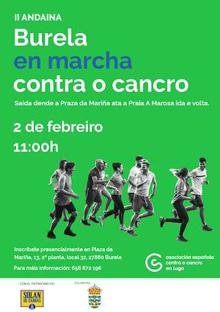 Fechas, información, programa, cartel, imágenes, mapa y ubicación de En Marcha Contra o Cancro   en  Burela