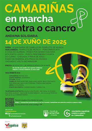 Fechas, información, programa, cartel, imágenes, mapa y ubicación de En Marcha Contra o Cancro  en  Camariñas