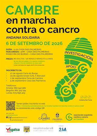 Fechas, información, programa, cartel, imágenes, mapa y ubicación de En Marcha Contra o Cancro (2026) en Cambre