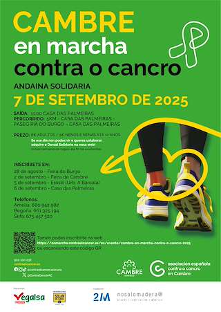 Fechas, información, programa, cartel, imágenes, mapa y ubicación de En Marcha Contra o Cancro  en  Cambre
