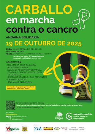 Fechas, información, programa, cartel, imágenes, mapa y ubicación de En Marcha Contra o Cancro (2025)  en  Carballo