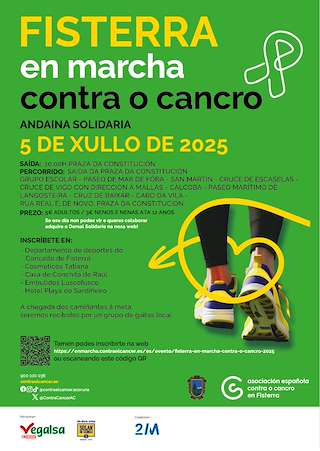 Fechas, información, programa, cartel, imágenes, mapa y ubicación de En Marcha Contra o Cancro  en  Fisterra