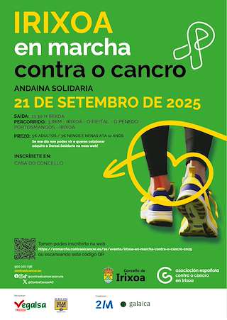 Fechas, información, programa, cartel, imágenes, mapa y ubicación de En Marcha Contra o Cancro  en  Irixoa