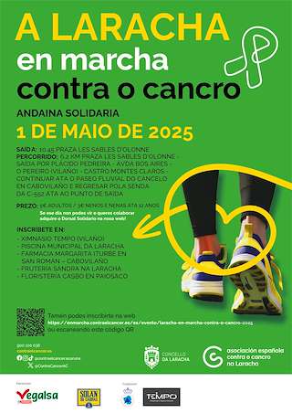 Fechas, información, programa, cartel, imágenes, mapa y ubicación de En Marcha Contra o Cancro  en  Laracha