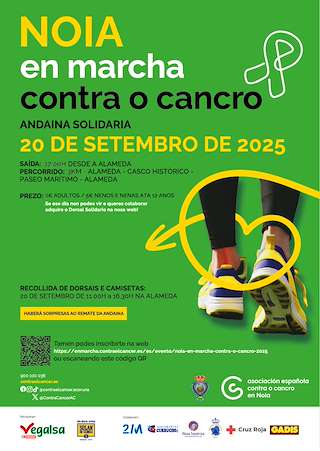 Fechas, información, programa, cartel, imágenes, mapa y ubicación de En Marcha Contra o Cancro  en  Noia