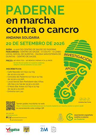 Fechas, información, programa, cartel, imágenes, mapa y ubicación de En Marcha Contra o Cancro (2026)  en  Paderne