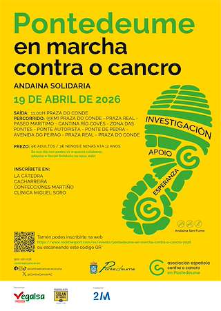 Fechas, información, programa, cartel, imágenes, mapa y ubicación de En Marcha Contra o Cancro (2026) en Pontedeume