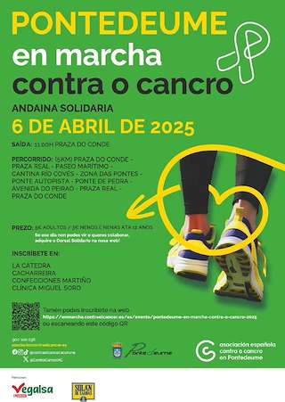 Fechas, información, programa, cartel, imágenes, mapa y ubicación de En Marcha Contra o Cancro  en  Pontedeume