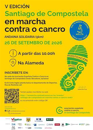 Fechas, información, programa, cartel, imágenes, mapa y ubicación de En Marcha Contra o Cancro (2026) en Santiago de Compostela