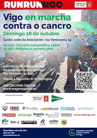 Fechas, información, programa, cartel, imágenes, mapa y ubicación de I En Marcha Contra o Cancro (2026)  en  Vigo