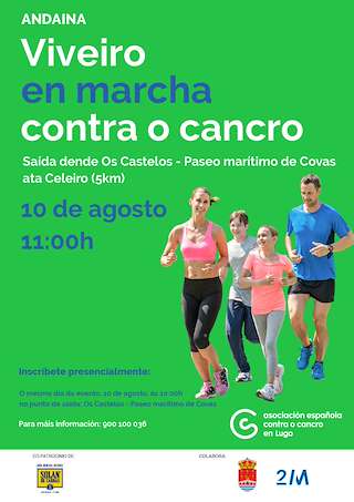 Fechas, información, programa, cartel, imágenes, mapa y ubicación de En Marcha Contra o Cancro  en  Viveiro