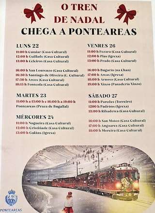 Fechas, información, programa, cartel, imágenes, mapa y ubicación de En Tren de Navidad  (2025)  en  Ponteareas
