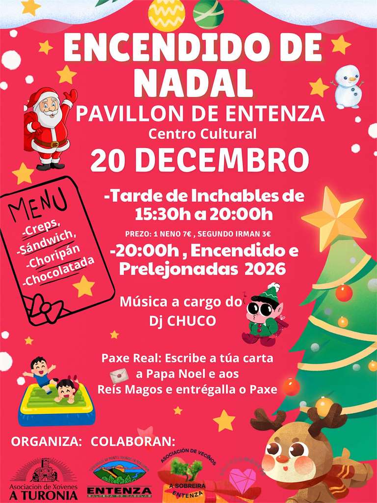 Encendido do Nadal de Entenza (2025) en Salceda de Caselas