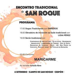 Encontro tradicional de San Roque de Cespón (2026) en Boiro
