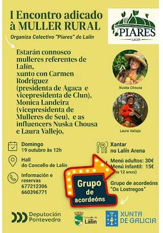 Fechas, información, programa, cartel, imágenes, mapa y ubicación de I Encontro Adicado á Muller Rural (2025)  en  Lalín