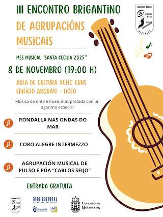Fechas, información, programa, cartel, imágenes, mapa y ubicación de III Encontro Brigantino de Agrupacións Musicais (2025) en Betanzos