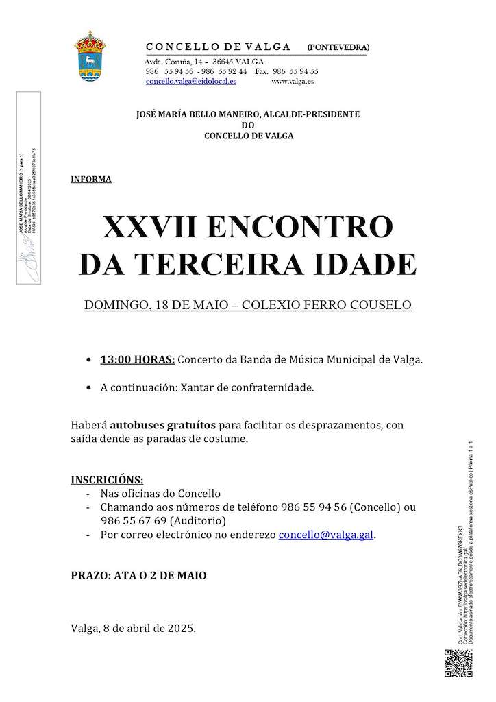 XXVII Encontro cos Nosos Maiores (2025) en Valga