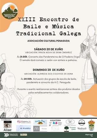 Fechas, información, programa, cartel, imágenes, mapa y ubicación de XXIII Encontro de Baile Rexional e Música Tradicional Galega (2026) en Meaño