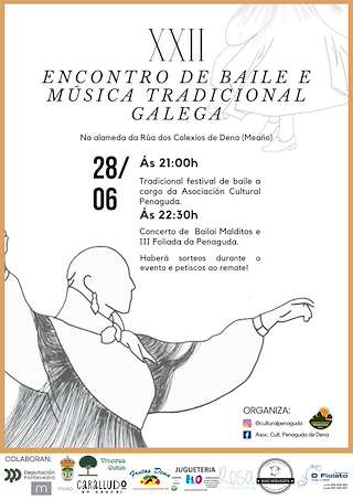 Fechas, información, programa, cartel, imágenes, mapa y ubicación de XXII Encontro de Baile Rexional e Música Tradicional Galega  en  Meaño