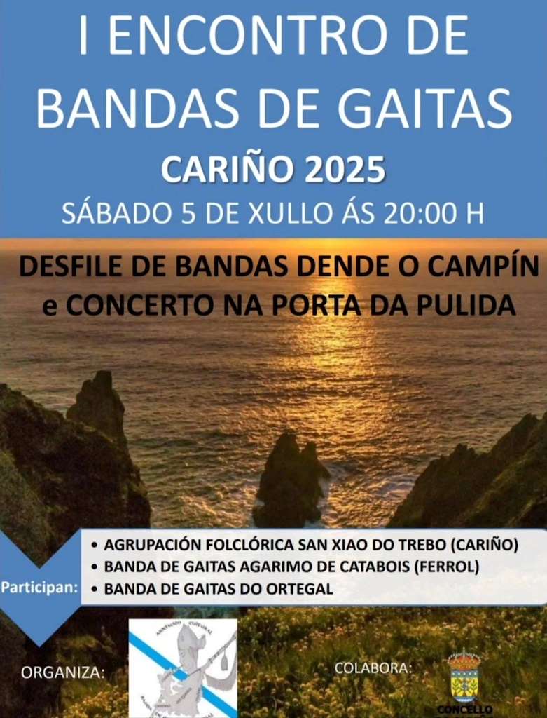 I Encontro de Bandas de Gaitas en Cariño