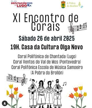 Fechas, información, programa, cartel, imágenes, mapa y ubicación de XI Encontro de Corais   en  A Pobra do Brollón