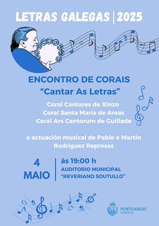 Fechas, información, programa, cartel, imágenes, mapa y ubicación de Encontro de Corais Cantar As Letras  en  Ponteareas