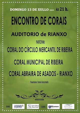 Fechas, información, programa, cartel, imágenes, mapa y ubicación de Encontro de Corais  en  Rianxo