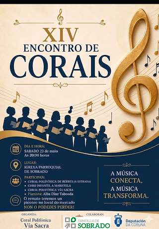 Fechas, información, programa, cartel, imágenes, mapa y ubicación de XIV Encontro de Corais  en  Sobrado