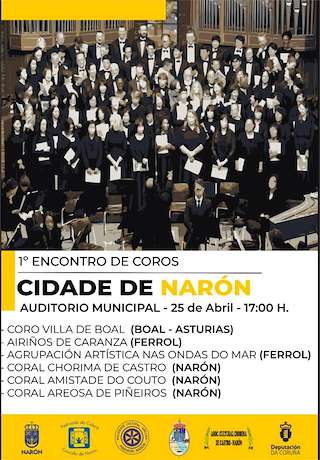 Fechas, información, programa, cartel, imágenes, mapa y ubicación de I Encontro de Coros (2026)  en  Narón