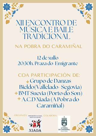 Fechas, información, programa, cartel, imágenes, mapa y ubicación de XII Encontro de Música e Baile Tradicional   en  A Pobra do Caramiñal