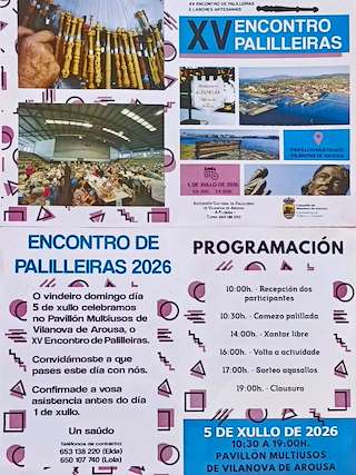 Fechas, información, programa, cartel, imágenes, mapa y ubicación de XV Encontro de Palilleiras (2026)  en  Vilanova de Arousa