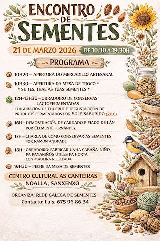 Fechas, información, programa, cartel, imágenes, mapa y ubicación de Encontro de Sementes de Noalla  (2026)  en  Sanxenxo