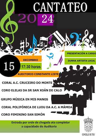 Fechas, información, programa, cartel, imágenes, mapa y ubicación de Encontro de Voces Cantateo