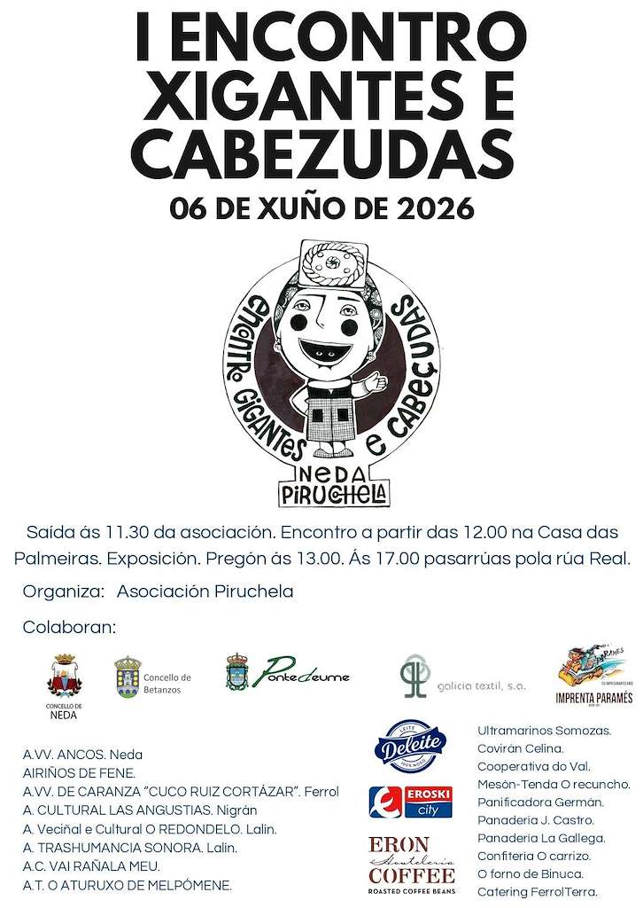 I Encontro de Xigantes e Cabezudas (2026) en Neda