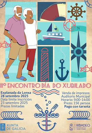 Fechas, información, programa, cartel, imágenes, mapa y ubicación de II Encontro Día do Xubilado (2025)  en  Ribadeo