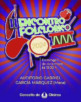Fechas, información, programa, cartel, imágenes, mapa y ubicación de II Encontro Folclórico de Mera  en  Oleiros