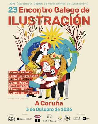 Fechas, información, programa, cartel, imágenes, mapa y ubicación de XXIII Encontro Galego de Ilustración (2026)  en  A Coruña