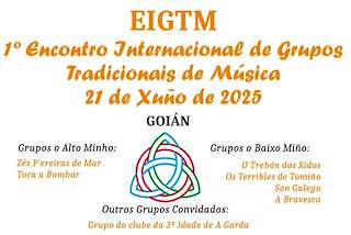 Fechas, información, programa, cartel, imágenes, mapa y ubicación de I Encontro Internacional de Grupos Tradicionais de Música de Goián  en  Tomiño