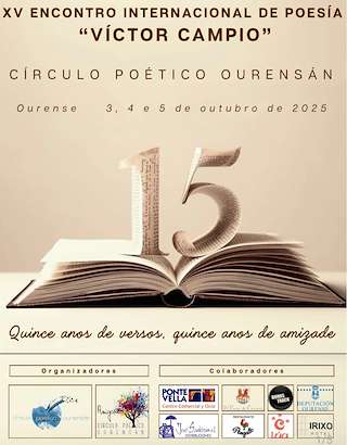 Fechas, información, programa, cartel, imágenes, mapa y ubicación de XV Encontro Internacional de Poesía Victor Campio (2025)  en  Ourense