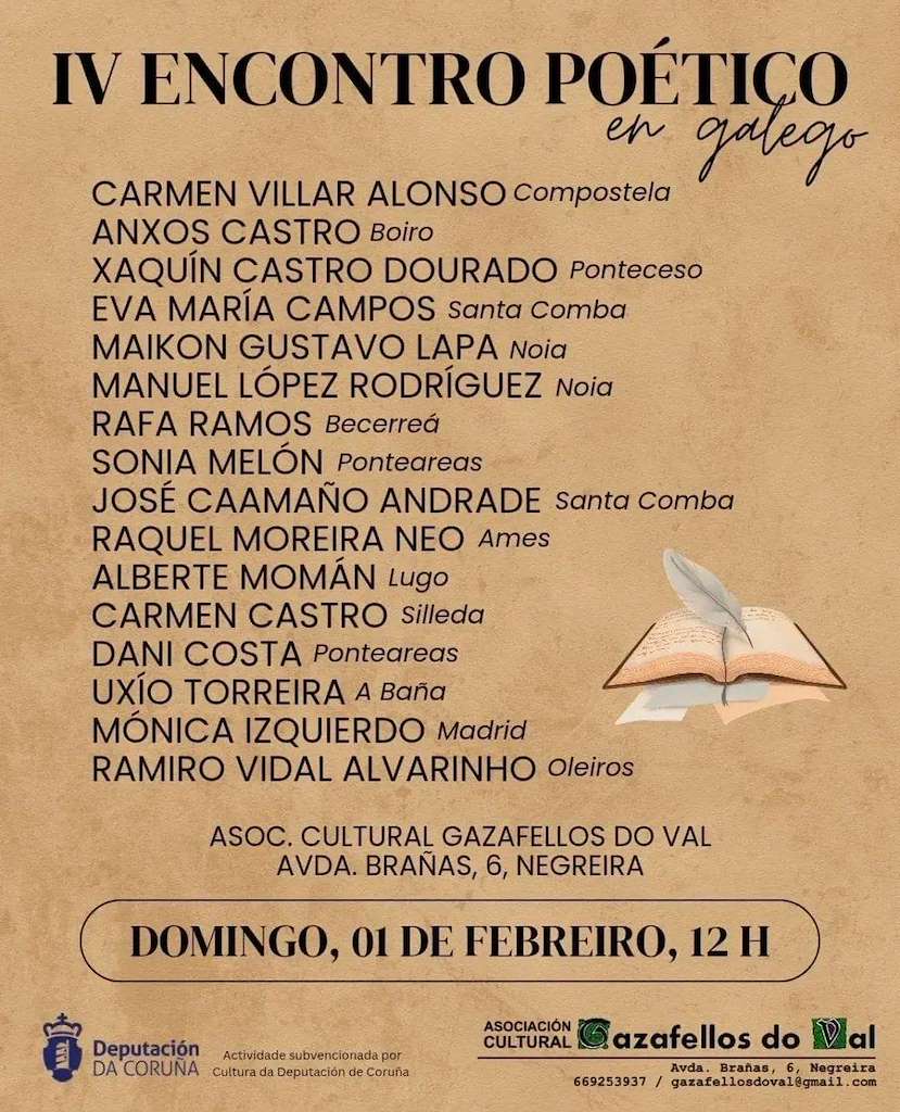 IV Encontro Poético en Galego  en Negreira