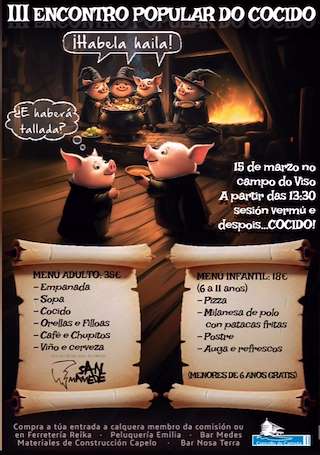 Fechas, información, programa, cartel, imágenes, mapa y ubicación de III Encontro Popular do Cocido de San Mamede  en  Carnota