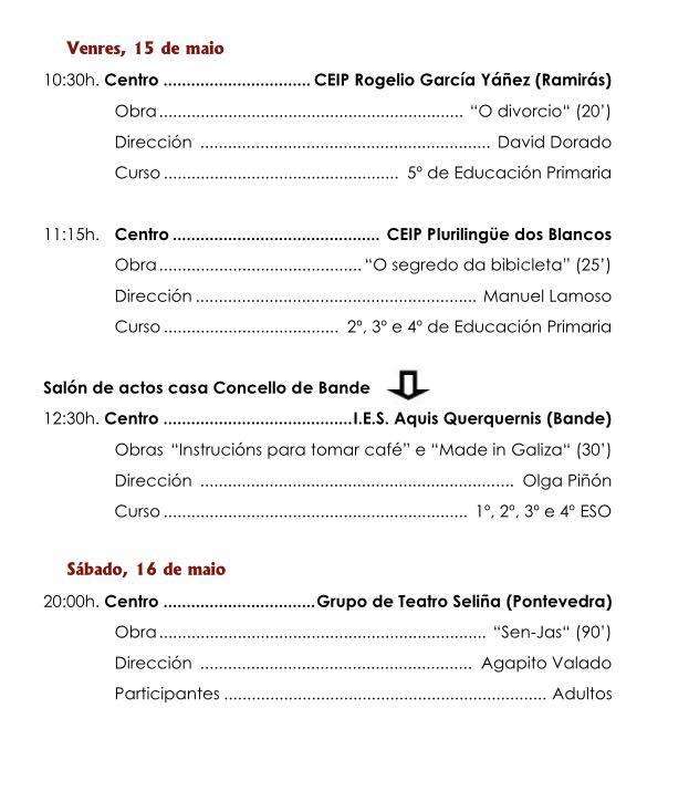 XXXI Encontros de Teatro Escolar e Amateur  (2026) en Bande