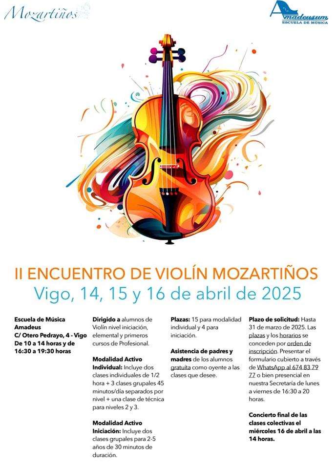 II Encuentro de Violín Mozartiños (2025) en Vigo
