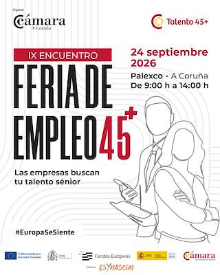 Fechas, información, programa, cartel, imágenes, mapa y ubicación de IX Encuentro Feira de Empleo 45+ (2026) en A Coruña