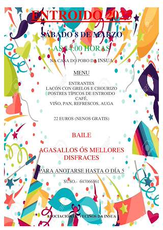 Comida de Carnaval de Insua (2026) en Ponte Caldelas