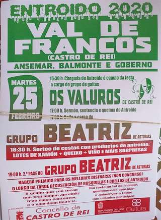 Entroido Val de Francos en Castro de Rei