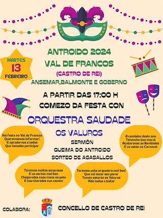 Entroido Val de Francos en Castro de Rei