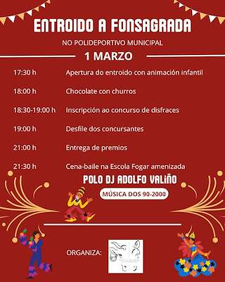 Fechas, información, programa, cartel, imágenes, mapa y ubicación de Entroido  en  A Fonsagrada